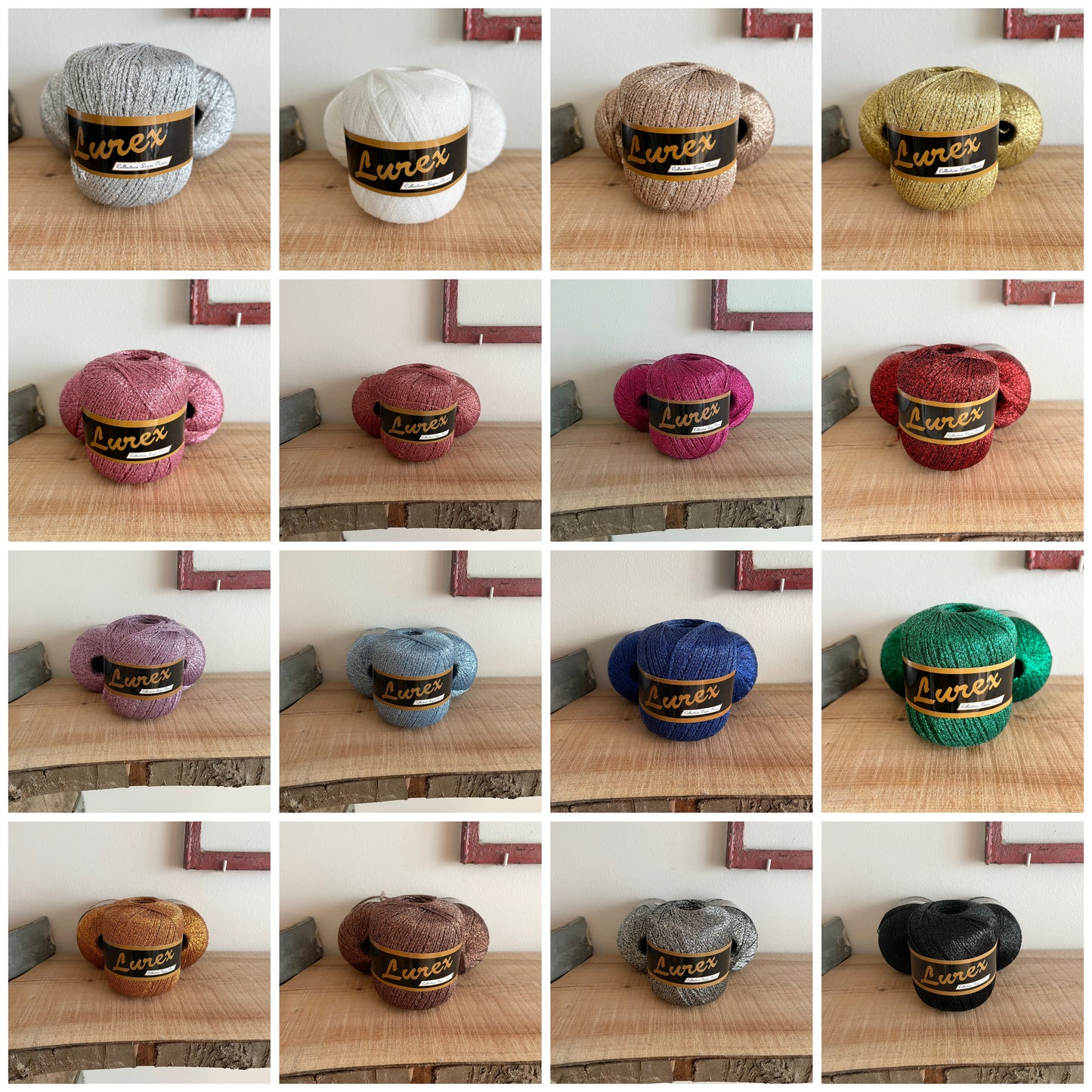 Lurex mica yarn, Bronze no. 15