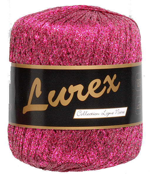 Lurex glimmergarn, Pink nr. 11