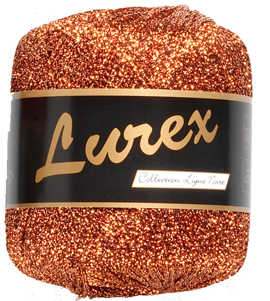 Lurex glimmergarn, Kobber nr. 14