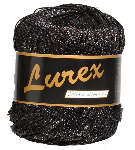 Lurex glimmergarn, Sort nr. 17