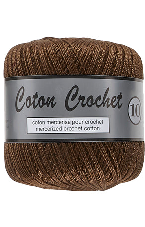 17 - Mørk brun - Coton Crochet 10