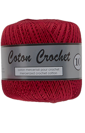 42 - Mørk rød - Coton Crochet 10