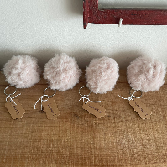 Færdig nøglering - Lyserød 2