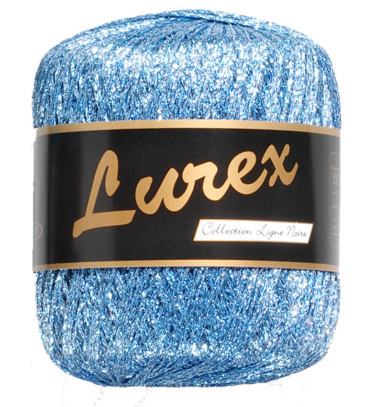 Lurex mica yarn, Light blue no. 4
