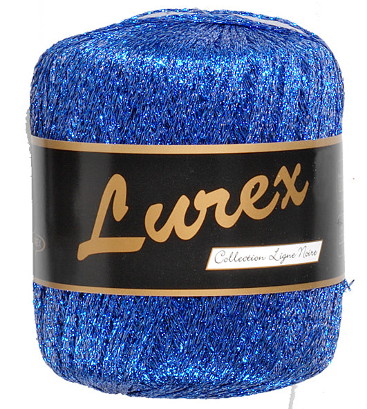 Lurex glitter yarn, Dark blue no. 6