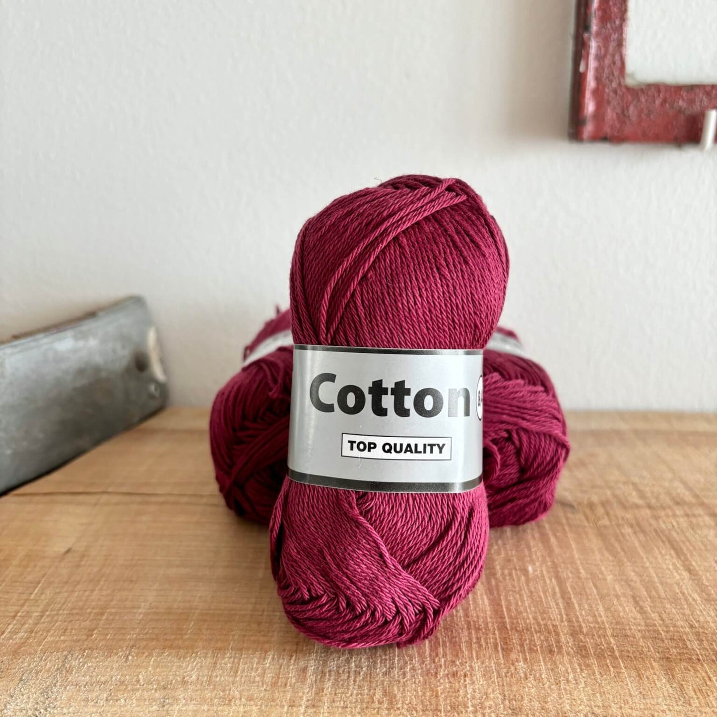 Lammy Cotton 8/4 - Vinrød nr. 848