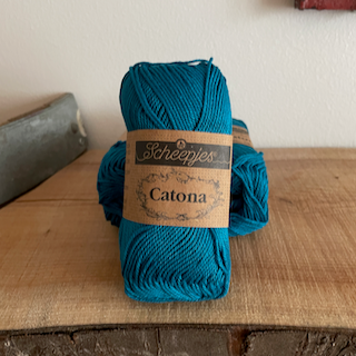 400 Catona Bomuld 8/4 Petrol blue