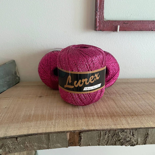 Lurex glimmergarn, Pink nr. 11