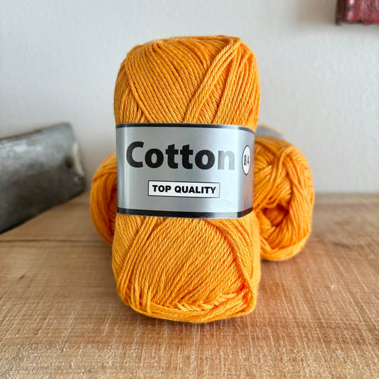 Garnnøgle Lammy Cotton 8/4 i orange, hovedbillede