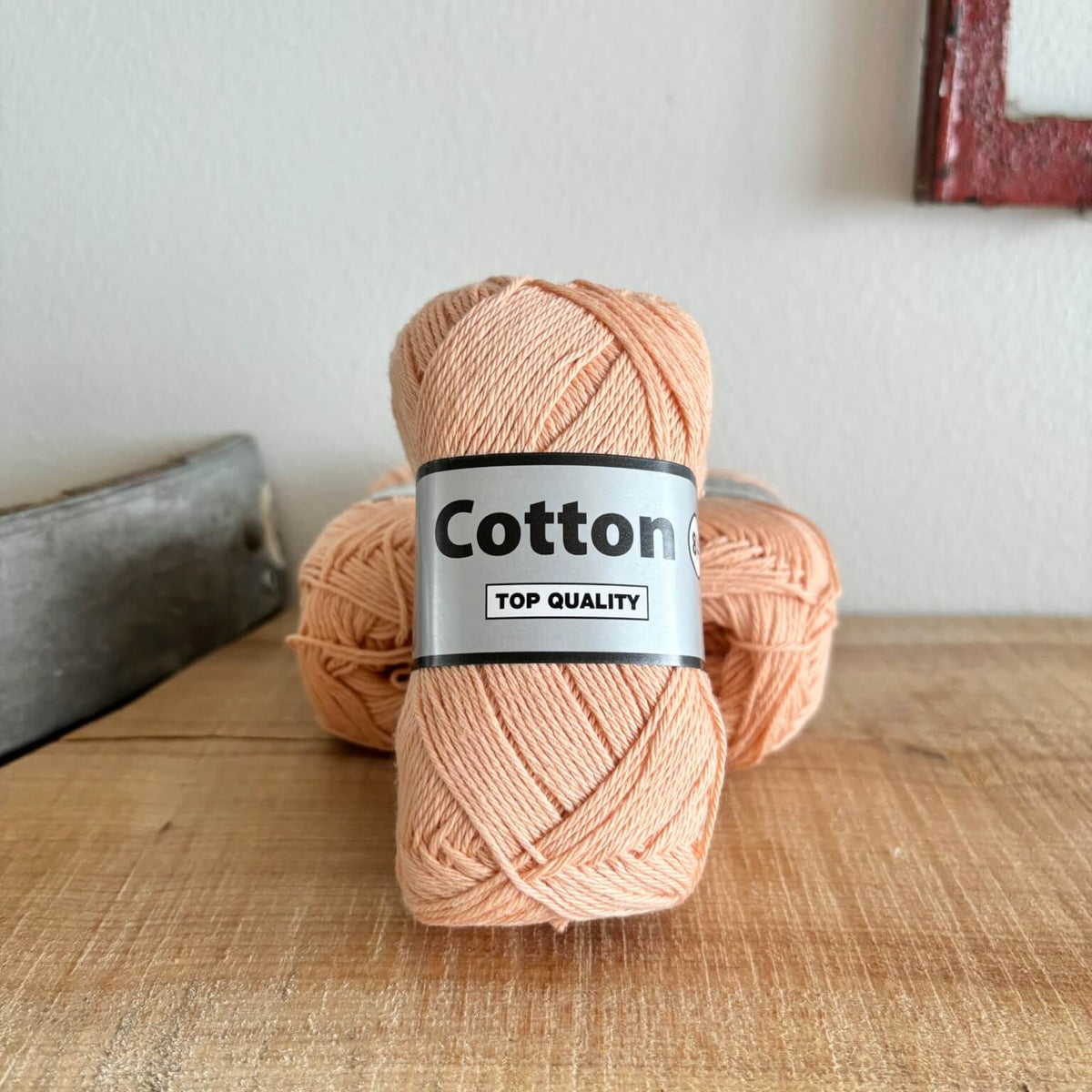 Garnnøgle Lammy Cotton 8/4 i fersken, hovedbillede
