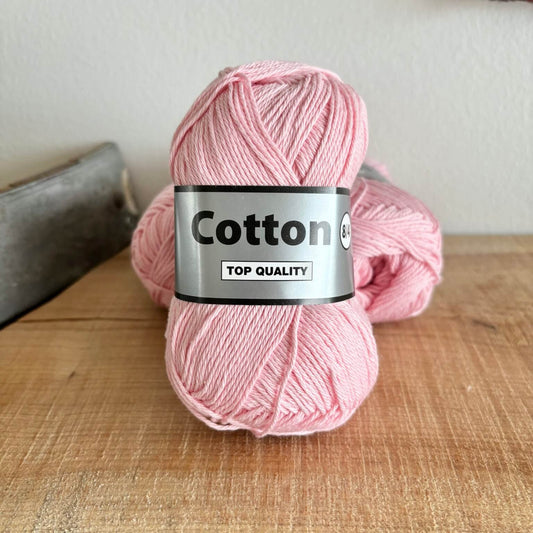 Garnnøgle Lammy Cotton 8/4 i lys rosa, hovedbillede