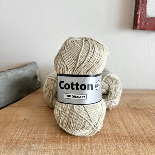 Garnnøgle Lammy Cotton 8/4 i beige, hovedbillede
