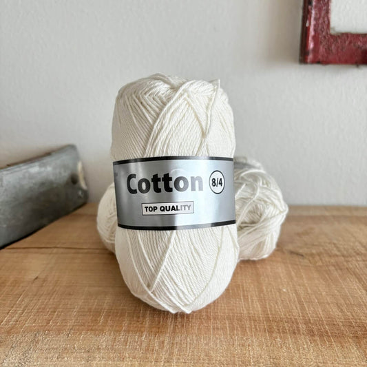 Garnnøgle Lammy Cotton 8/4 i råhvid, hovedbillede