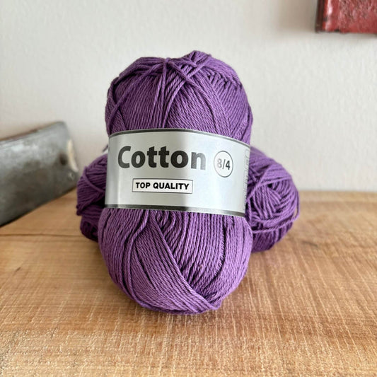 Garnnøgle Lammy Cotton 8/4 i lilla, hovedbillede