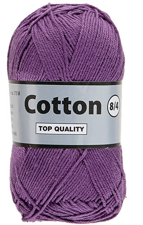 Lammy Cotton 8/4 lilla, officielt produktfoto af garnnøgle