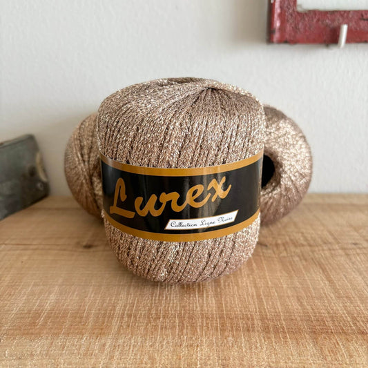 Glimmergarn Lurex i beige, hovedbillede