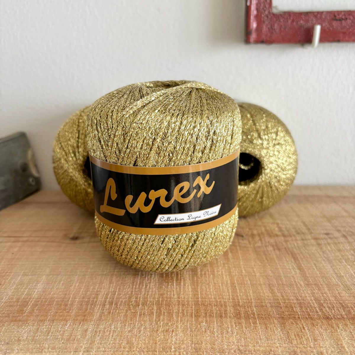 Glimmergarn Lurex i guld, hovedbillede