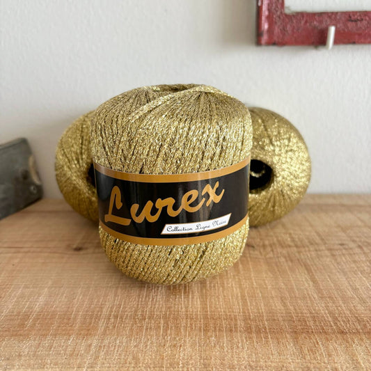 Glimmergarn Lurex i guld, hovedbillede